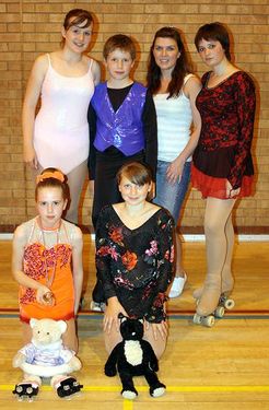 Ely RSC skaters (Paul's group) with coach Suzanne Lister