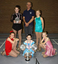 Ely RSC skaters with coach Brian Paddington